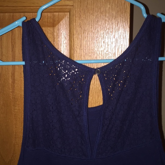 Navy blue sleeveless top - Picture 3 of 4